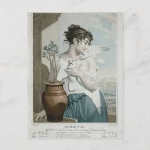 Germinal, zevende maand Republikeinse kalender Briefkaart