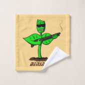 Germinator cyborg plant grappige cartoon bad handdoek (Wasdoekje)