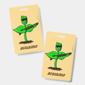 Germinator cyborg plant grappige cartoon badge (Voor- en achterkant)