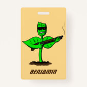 Germinator cyborg plant grappige cartoon badge (Achterkant)