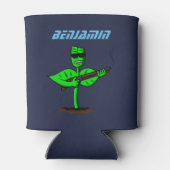 Germinator cyborg plant grappige cartoon blikjeskoeler (Achterkant)
