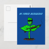 Germinator cyborg plant grappige cartoon briefkaart (Voorkant / Achterkant)