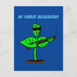 Germinator cyborg plant grappige cartoon briefkaart