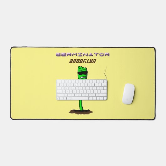 Germinator cyborg plant grappige cartoon bureaumat (Keyboard & Muis)
