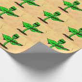 Germinator cyborg plant grappige cartoon cadeaupapier (Hoek)