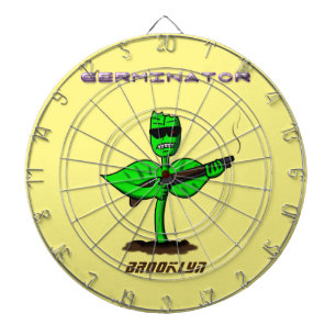 Germinator cyborg plant grappige cartoon dartbord