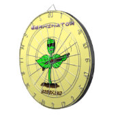 Germinator cyborg plant grappige cartoon dartbord (Voorkant Rechts)