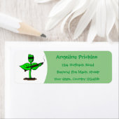 Germinator cyborg plant grappige cartoon etiket (Insitu)