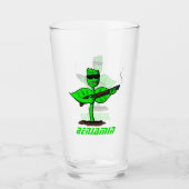 Germinator cyborg plant grappige cartoon glas (Voorkant)