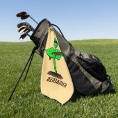Germinator cyborg plant grappige cartoon golfhanddoek (Groen)