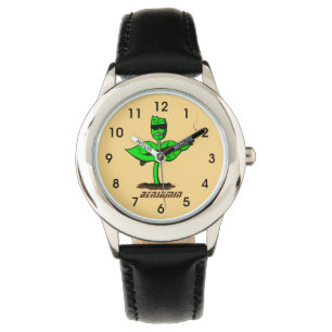 Germinator cyborg plant grappige cartoon horloge
