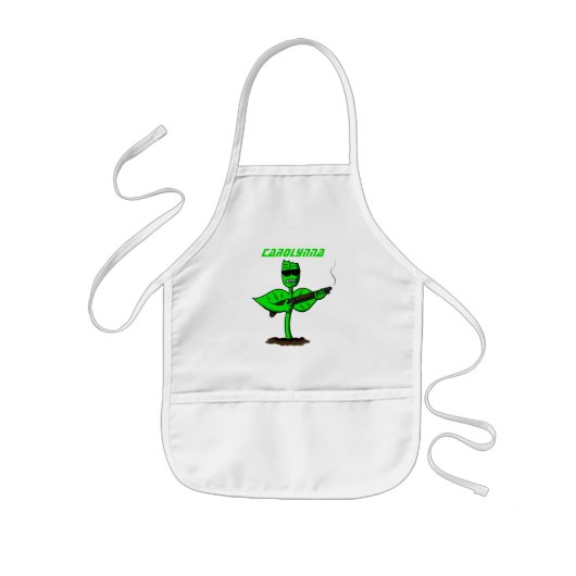 Germinator cyborg plant grappige cartoon kinder schort (Voorkant)