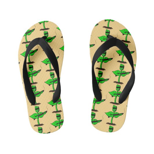Germinator cyborg plant grappige cartoon kinder teenslippers (Voetbed)