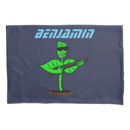 Germinator cyborg plant grappige cartoon kussensloop (Voorkant)