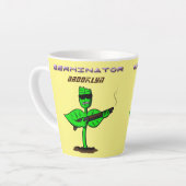 Germinator cyborg plant grappige cartoon latte mok (Linkerhoek)