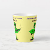 Germinator cyborg plant grappige cartoon latte mok (Voorkant)