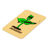 Germinator cyborg plant grappige cartoon magneet (Linkerzijde)