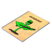 Germinator cyborg plant grappige cartoon notitieboek (Linkerzijde)
