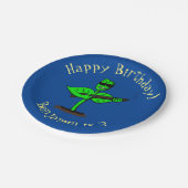 Germinator cyborg plant grappige cartoon papieren bordje (Gekanteld)