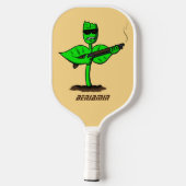 Germinator cyborg plant grappige cartoon pickleball paddle (Achterkant)