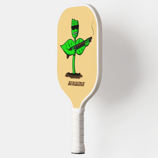 Germinator cyborg plant grappige cartoon pickleball paddle (Links)