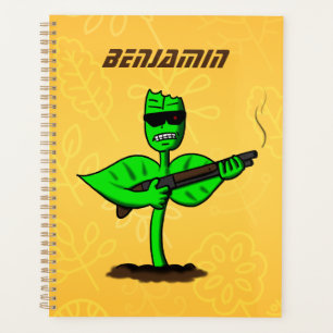 Germinator cyborg plant grappige cartoon planner