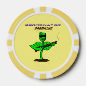 Germinator cyborg plant grappige cartoon poker chips (Voorkant)