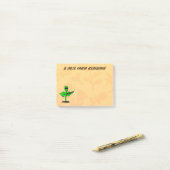 Germinator cyborg plant grappige cartoon post-it® notes (Op bureau)