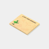 Germinator cyborg plant grappige cartoon post-it® notes (Schuin)