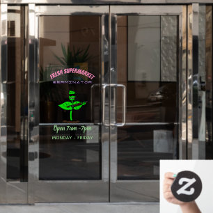 Germinator cyborg plant grappige cartoon raamsticker