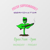 Germinator cyborg plant grappige cartoon raamsticker (Vel)