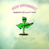 Germinator cyborg plant grappige cartoon raamsticker (Vel 3)