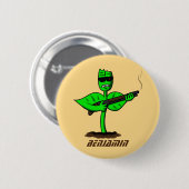 Germinator cyborg plant grappige cartoon ronde button 5,7 cm (Voorkant /achterkant)