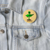 Germinator cyborg plant grappige cartoon ronde button 5,7 cm (In situ)