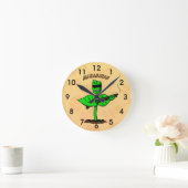 Germinator cyborg plant grappige cartoon ronde klok (Huis)