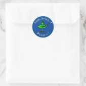Germinator cyborg plant grappige cartoon ronde sticker (Tas)