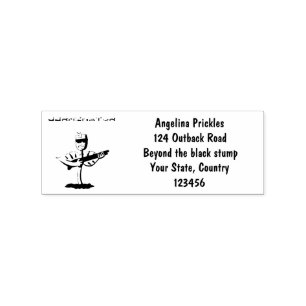 Germinator cyborg plant grappige cartoon rubberstempel