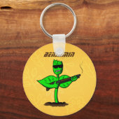 Germinator cyborg plant grappige cartoon sleutelhanger (Voorkant)