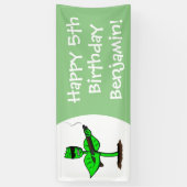 Germinator cyborg plant grappige cartoon spandoek (Verticaal)