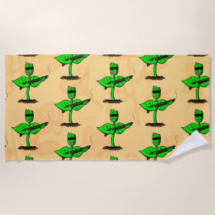 Germinator cyborg plant grappige cartoon strandlaken