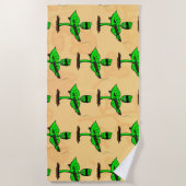 Germinator cyborg plant grappige cartoon strandlaken (Voorkant)