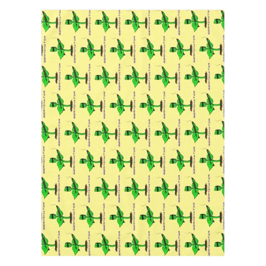 Germinator cyborg plant grappige cartoon tafelkleed (Voorkant)