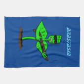 Germinator cyborg plant grappige cartoon theedoek (Horizontaal)