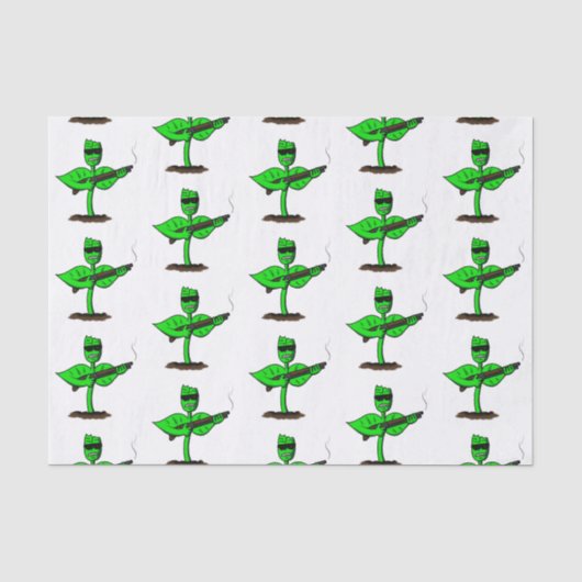 Germinator cyborg plant grappige cartoon tissuepapier (Voorkant)
