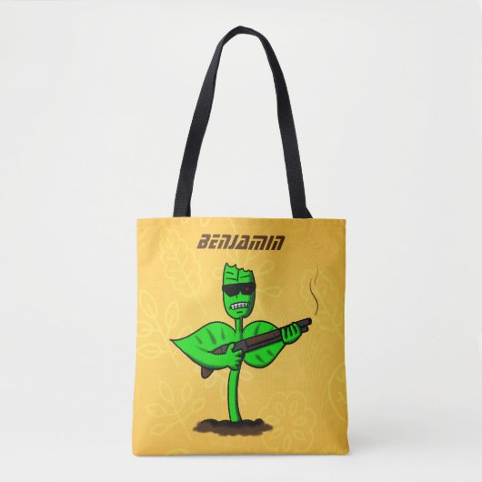 Germinator cyborg plant grappige cartoon tote bag (Voorkant)