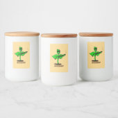 Germinator cyborg plant grappige cartoon voedselcontainer etiket (Flessen)