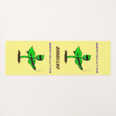 Germinator cyborg plant grappige cartoon yogamat (Achterkant (horizontaal))