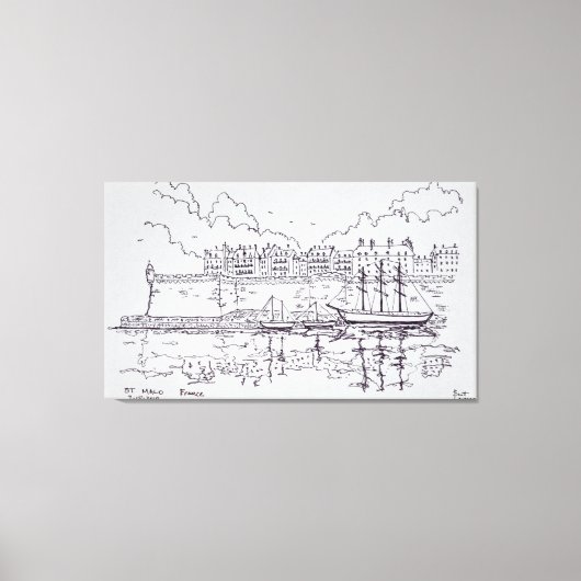 Geroepen stad Saint-Malo | Bretagne, Frankrijk Canvas Afdruk (Voorkant)