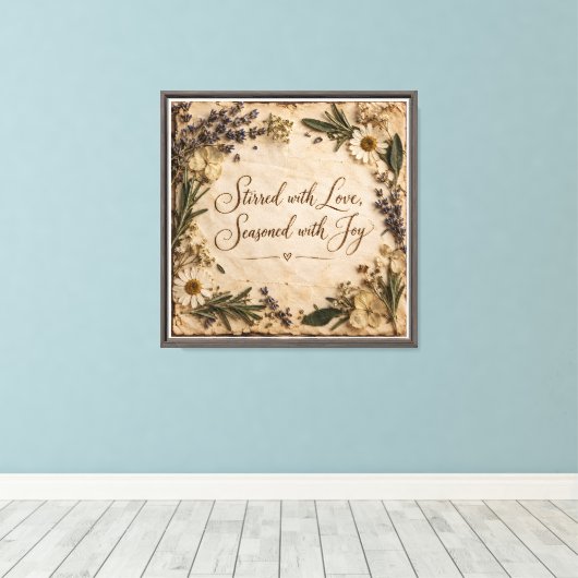 Geroerd Met Liefde Canvas Afdruk (Insitu (Houten vloer))