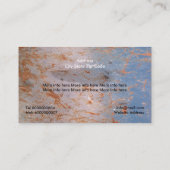 Geroest, gecorrodeerd metaal, textuur op maat visitekaartje (Achterkant)